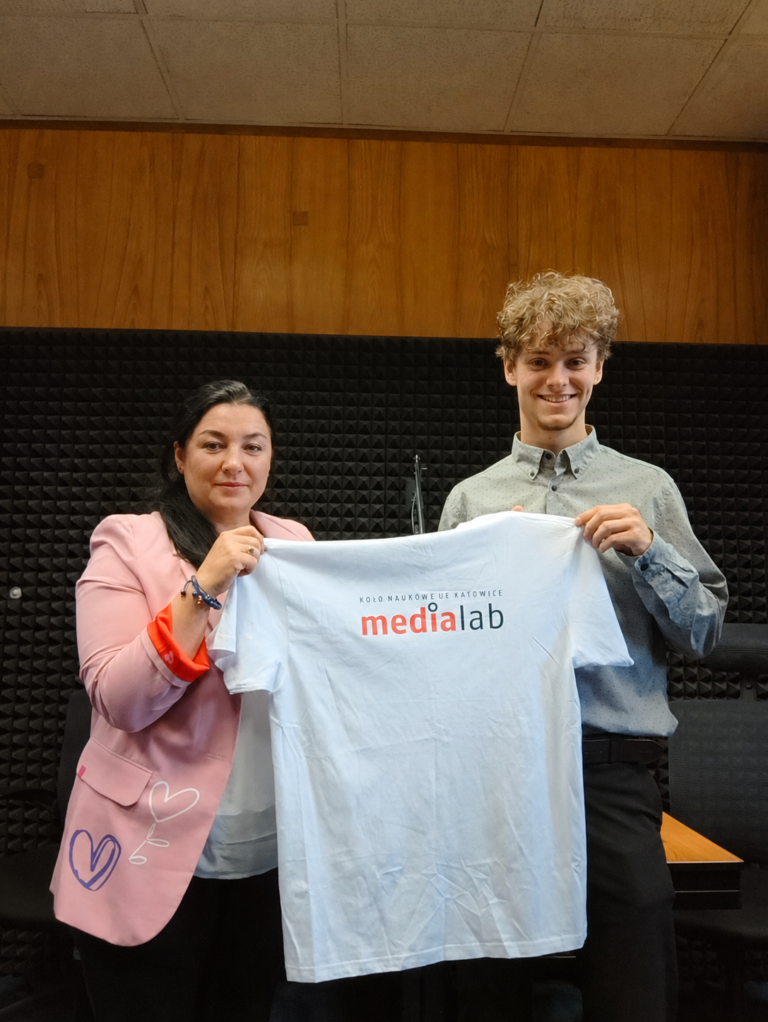 Mateusz Morawiec z Koła Naukowego MEDIALAB UE